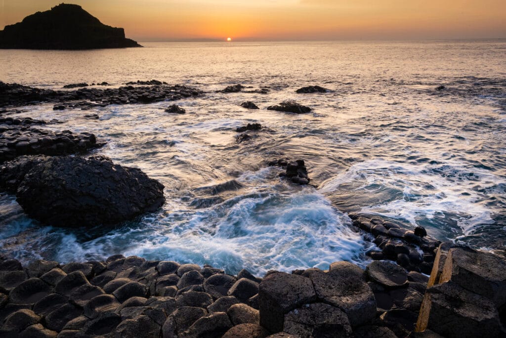 Sunset at the Giants Causeway